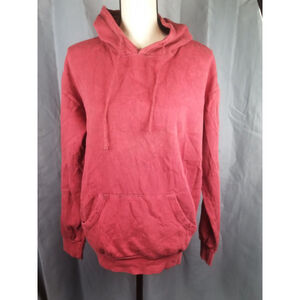 Women's Colortone Red Mineral Wash Hoodie M